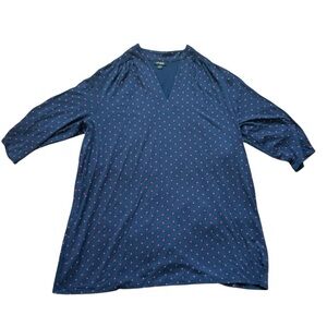 J. Jill Navy Tunic with Pink Dots